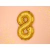 balonek cislo 8 zlaty 35cm FB10M 8 019 02
