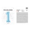 balonek cislo 1 svetle modry pastel 86cm FB1P 1 001J 03