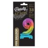 balonek foliovy cislo stojiic 9 38cm duhovy metal BC ATT9 2
