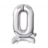 balonek foliovy cislo stojici 0 38cm stribrny metal BC ATS0 1