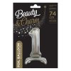 balonek foliovy cislo stojici 1 74cm stribrny metal BC ASS1 2