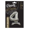 balonek foliovy cislo stojici 4 74cm stribrny metal BC ASS4 2