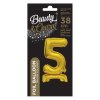balonek foliovy cislo stojici 5 38cm zlaty metal BC ATZ5 2