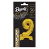 balonek foliovy cislo stojici 9 38cm zlaty metal BC ATZ9 2