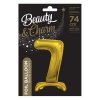 balonek foliovy cislo stojici 7 74cm zlaty metal BC ASZ7 2