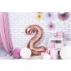 balonek cislo 2 ruzovo zlaty 86cm FB1M 2 019R 02