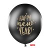 balonek silny pastel Happy New Year cerny 30cm SB14P 201 010 01
