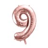 balonek cislo 9 ruzovo zlate 86cm FB1M 9 019R 01