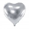 foliovy balonek srdce stribrne 45cm FB9M 018 01