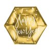papir talire zlate Happy New Year 20cm 6ks TPP64 019M 01