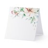 jmenovky 7x7,5cm bile s kvetinami 25ks WS15 01