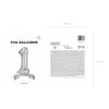 balonek 1 stribrny stojaci metal 70cm FB102M 1 018 03