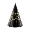 party cepicky cerne Happy New Year 16cm 6ks CPP27 03