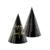 party cepicky cerne Happy New Year 16cm 6ks CPP27 01