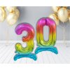 balonek cislo 3 74cm duhovy BC AST3 02