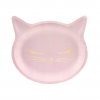 Talíře papírové světle růžová kočka 22x20 cm, 6 ks
