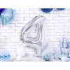 balonek cislo 4 stribrny 86cm FB1M 4 018 03