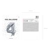 balonek cislo 4 stribrny 86cm FB1M 4 018 04