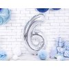 balonek cislo 6 stribrny 86cm FB1M 6 018 03