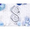 balonek cislo 8 stribrny 86cm FB1M 8 018 03