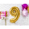 balonek cislo 9 zlaty 86cm FB1M 9 019 03