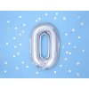 balonek cislo 0 stribrny 35cm FB10M 0 018 03