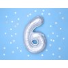 balonek cislo 6 stribrny 35cm FB10M 6 018 02