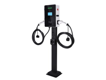13241 2 nastenna nabijecka pro elektromobily elvix wbac 4955 t2 2 kabely 22kw 5m rfid nabijeci stanice ev