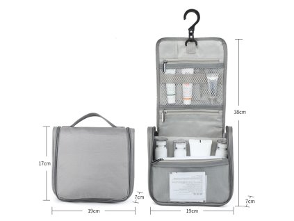 Skládací toaletní taška Partizan Tactical FTB-1 šedá