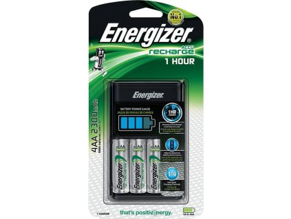 Energizer 1-Stunden-Ladegerät + 4 wiederaufladbare AA-Extreme-Batterien 2300 mAh