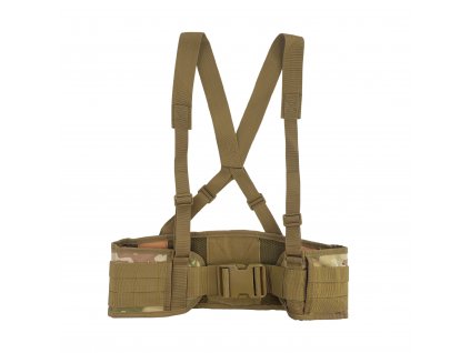 Tactical belt with suspenders and MOLLE attachment system Belt5 Straps Camo