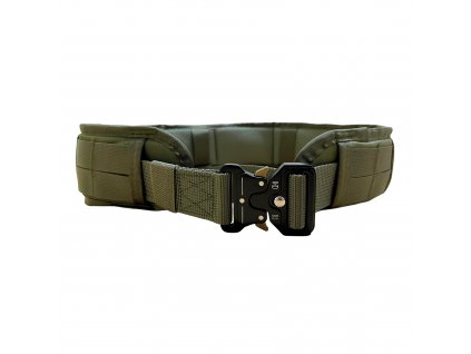 Taktický nylonový opasek MOLLE s kovovou přezkou Partizan Tactical Belt2 Olive