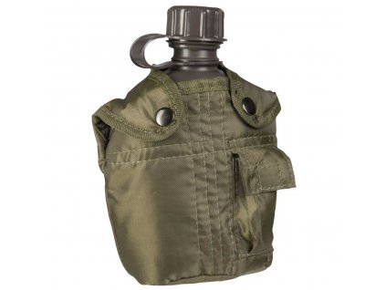 US-Style 1L Mil-Tec Kunststofffeldflasche mit Deckel, olivgrün
