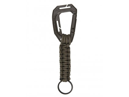 Keyholder Paracord W.Carabiner Molle, Mil-Tec Olive