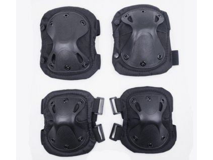 Sada kolenních a loketních chráničů Partizan Tactical Anatomic EKP Black
