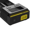 NITECORE i2 NEUES intelligentes Ladegerät – zwei unabhängige Positionen, lädt Li-Ion, Ni-MH, Ni-Cd, 12/230 V