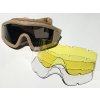 Taktische Schutzbrille vom Typ Maske Partizan Tactical TGM-2 Coyote