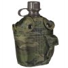 US-Style 1-Liter-Mil-Tec-Plastikfeldflasche mit Abdeckung, Woodland-Camouflage