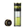 Tea Thermos Black Glass 450