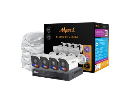 23630 myers bullet 4ch poe kit 8mp box cables
