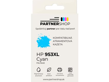 PartnerShop® atramentová kazeta HP F6U16AE č.953XL Azúrová
