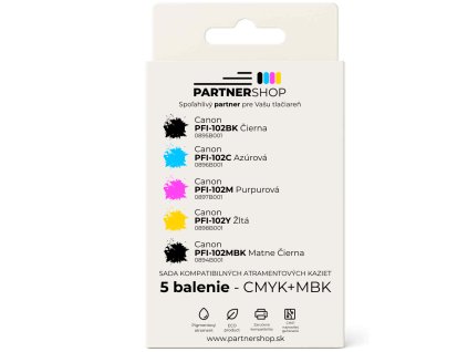 Canon PFI 102 CMYK+MBK