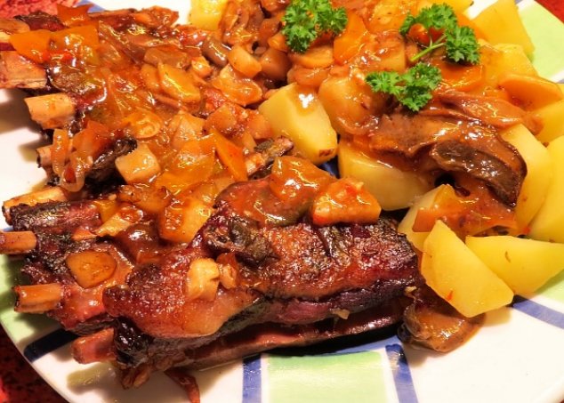 Kančí žebro po myslivecku