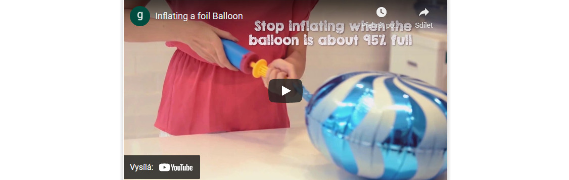 Nafukování foliových balonků
