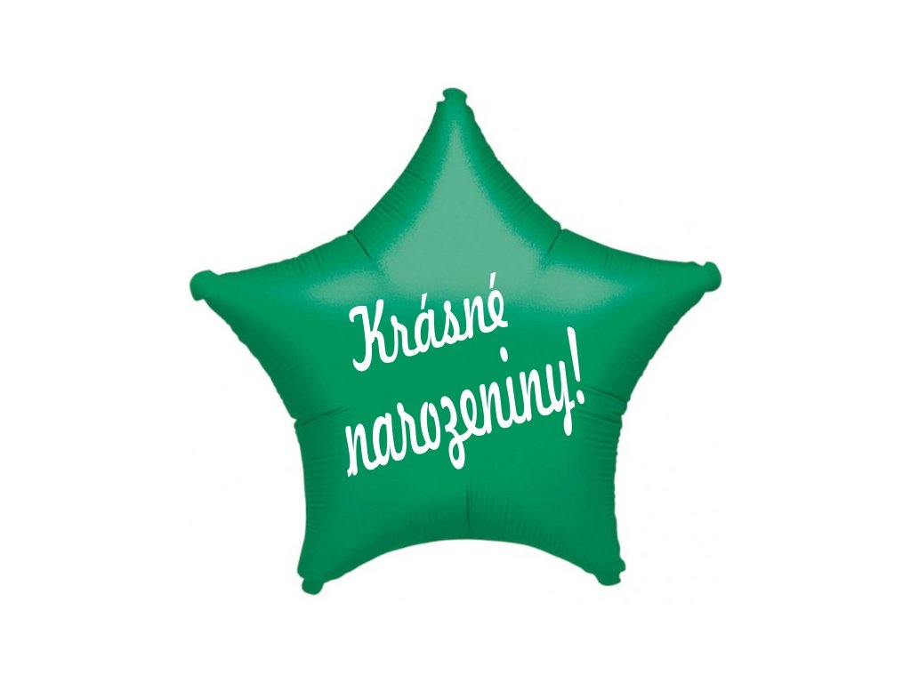 7237 balonek foliovy zelena hvezda krasne narozeniny balonky cz