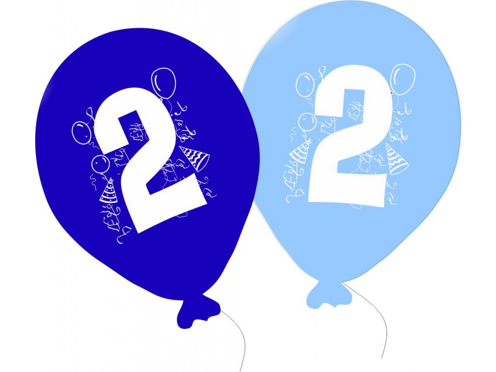 877 balonky narozeniny 5ks s cislem 2 pro kluky balonky cz