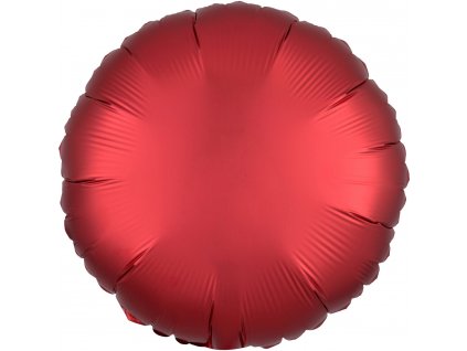 10987 balonek kruh foliovy saten cerveny sangria amscan