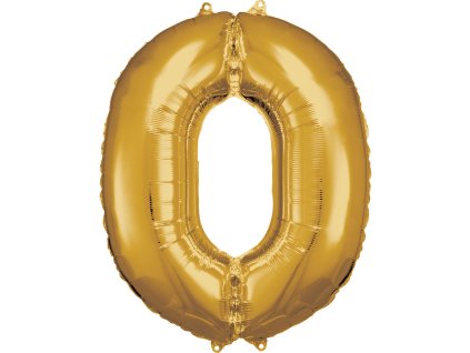 1108 amscan balonek foliovy narozeniny cislo 0 zlaty 86cm
