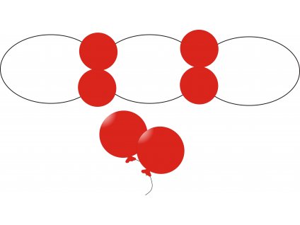 1114 dekoracni balonek d5 001 red