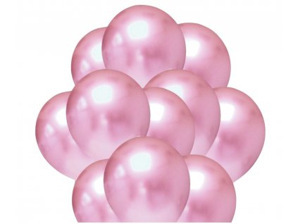 balonky chromove svetle ruzove 20 ks